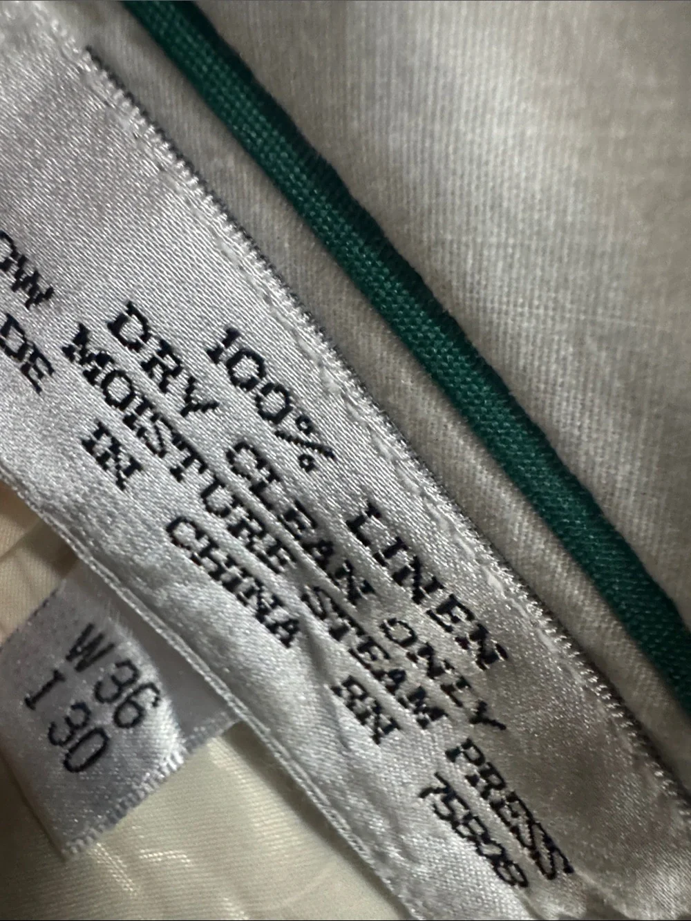 Greg Peters Golf Men's Light cream Linen Pants men’s 36x30